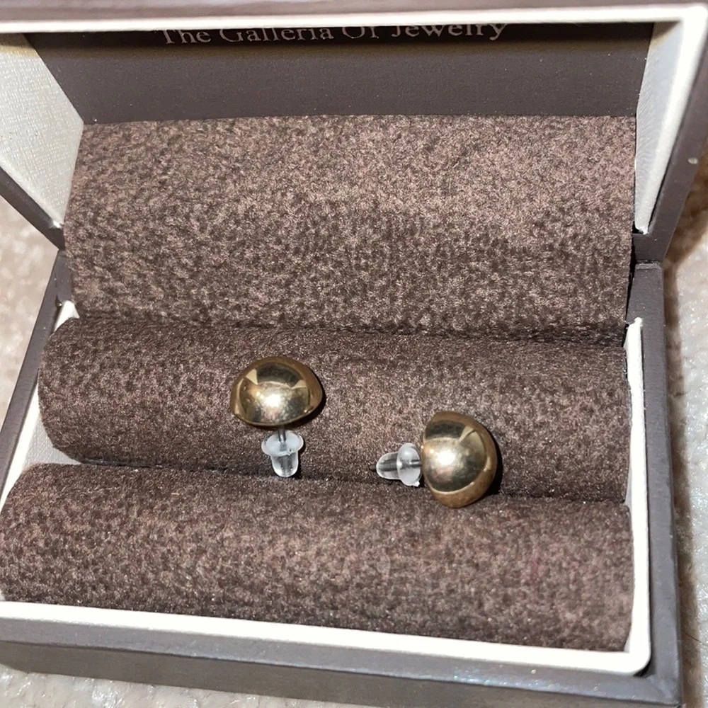 Gold dome earrings